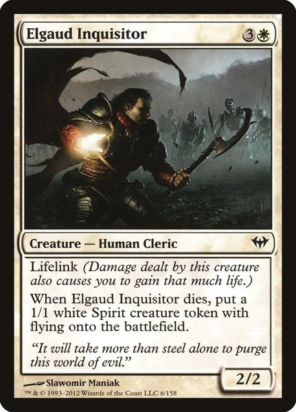 Elgaud Inquisitor - Dark Ascension Magic: The Gathering trading card