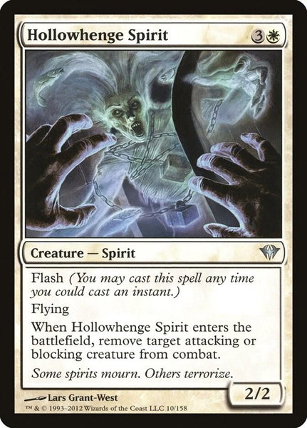 Hollowhenge Spirit trading card from Dark Ascension Hollowhenge Spirit - Dark Ascension Magic: The Gathering trading card