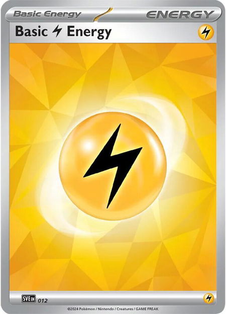 Basic Lightning Energy - 012 - SVE: Scarlet & Violet Energies Pokémon trading card