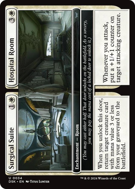 Surgical Suite // Hospital Room - Duskmourn: House of Horror Magic: The Gathering trading card