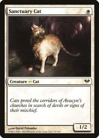 Sanctuary Cat - Dark Ascension (DKA) #19 - Common Magic: The Gathering Trading Card