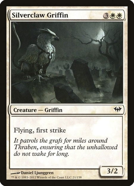 Silverclaw Griffin - Dark Ascension Magic: The Gathering trading card