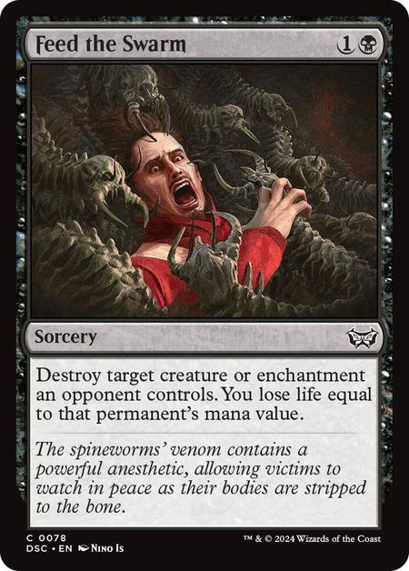 Feed the Swarm trading card from Commander: Duskmourn: House of Horror Feed the Swarm - Commander: Duskmourn: House of Horror Magic: The Gathering trading card