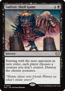 Sadistic Shell Game - Commander: Duskmourn: House of Horror (DSC) #24 - Rare Magic: The Gathering Trading Card