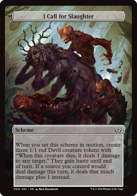 I Call for Slaughter (Full Art) - Archenemy: Duskmourn Magic: The Gathering trading card