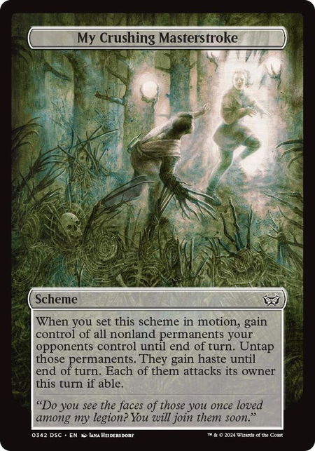 My Crushing Masterstroke (Full Art) - Archenemy: Duskmourn Magic: The Gathering trading card