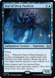Fear of Sleep Paralysis - Commander: Duskmourn: House of Horror (DSC) #12 - Rare Magic: The Gathering Trading Card