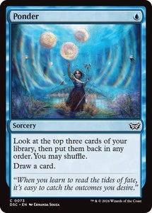 Ponder - Commander: Duskmourn: House of Horror (DSC) #73 - Common Magic: The Gathering Trading Card