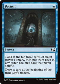 Portent - Commander: Duskmourn: House of Horror (DSC) #74 - Common Magic: The Gathering Trading Card