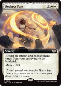 Redress Fate (Extended Art) - Commander: Duskmourn: House of Horror (DSC) #41 - Rare Magic: The Gathering Trading Card