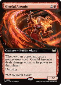 Gleeful Arsonist (Extended Art) - Commander: Duskmourn: House of Horror (DSC) #56 - Rare Magic: The Gathering Trading Card