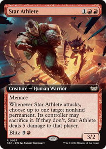 Star Athlete (Extended Art) - Commander: Duskmourn: House of Horror (DSC) #57 - Rare Magic: The Gathering Trading Card