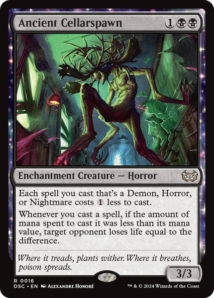 Ancient Cellarspawn trading card from Commander: Duskmourn: House of Horror Ancient Cellarspawn - Commander: Duskmourn: House of Horror Magic: The Gathering trading card