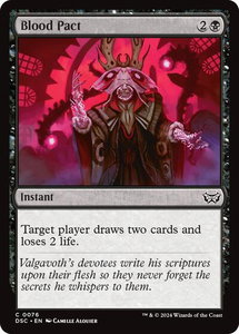Blood Pact - Commander: Duskmourn: House of Horror (DSC) #76 - Common Magic: The Gathering Trading Card