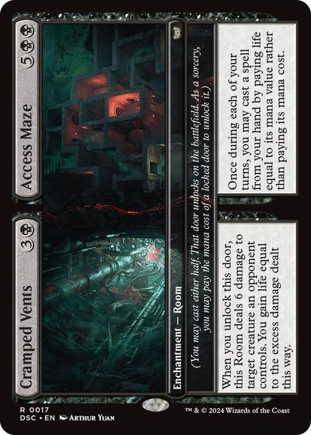 Cramped Vents // Access Maze - Commander: Duskmourn: House of Horror Magic: The Gathering trading card