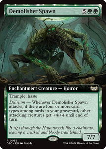 Demolisher Spawn (Extended Art) - Commander: Duskmourn: House of Horror (DSC) #59 - Rare Magic: The Gathering Trading Card