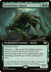 Demolisher Spawn (Extended Art) - Commander: Duskmourn: House of Horror (DSC) #59 - Rare Magic: The Gathering Trading Card