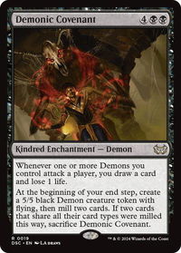 Demonic Covenant - Commander: Duskmourn: House of Horror (DSC) #19 - Rare Magic: The Gathering Trading Card