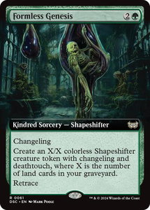 Formless Genesis (Extended Art) - Commander: Duskmourn: House of Horror (DSC) #61 - Rare Magic: The Gathering Trading Card