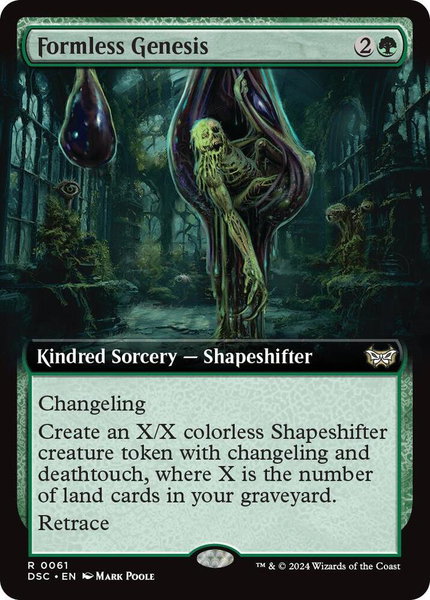 Formless Genesis (Extended Art) trading card from Commander: Duskmourn: House of Horror Formless Genesis (Extended Art) - Commander: Duskmourn: House of Horror Magic: The Gathering trading card