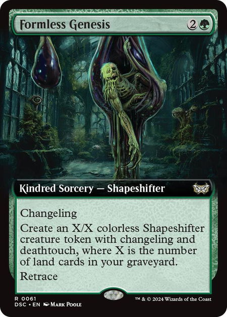 Formless Genesis (Extended Art) - Commander: Duskmourn: House of Horror Magic: The Gathering trading card