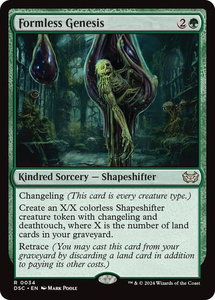 Formless Genesis - Commander: Duskmourn: House of Horror (DSC) #34 - Rare Magic: The Gathering Trading Card