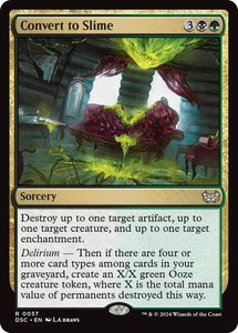 Convert to Slime - Commander: Duskmourn: House of Horror (DSC) #37 - Rare Magic: The Gathering Trading Card