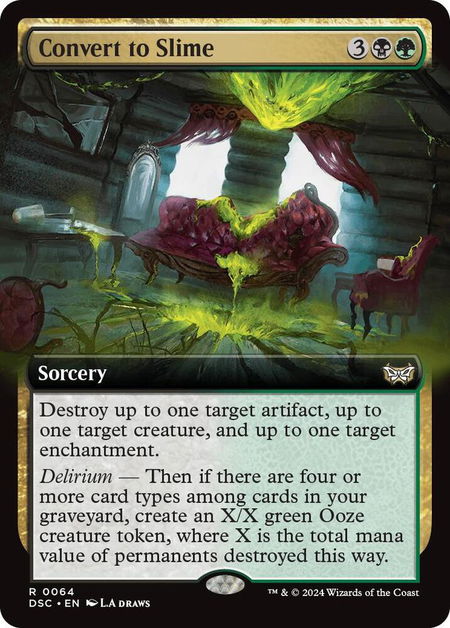 Convert to Slime (Extended Art) - Commander: Duskmourn: House of Horror Magic: The Gathering trading card