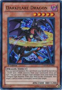 Darkflare Dragon trading card from Structure Deck: Dragons Collide Darkflare Dragon - Structure Deck: Dragons Collide YuGiOh trading card