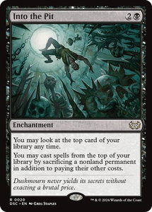 Into the Pit - Commander: Duskmourn: House of Horror (DSC) #20 - Rare Magic: The Gathering Trading Card