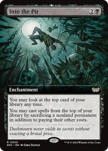 Into the Pit (Extended Art) - Commander: Duskmourn: House of Horror (DSC) #50 - Rare Magic: The Gathering Trading Card