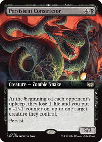 Persistent Constrictor (Extended Art) - Commander: Duskmourn: House of Horror (DSC) #52 - Rare Magic: The Gathering Trading Card