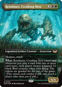 Rendmaw, Creaking Nest (Borderless) - Commander: Duskmourn: House of Horror (DSC) #5 - Mythic Rare Magic: The Gathering Trading Card