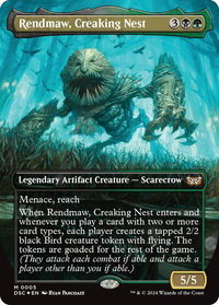 Rendmaw, Creaking Nest (Borderless) - Commander: Duskmourn: House of Horror (DSC) #5 - Mythic Magic: The Gathering Trading Card