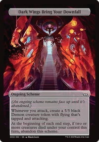 Dark Wings Bring Your Downfall (Full Art) - Archenemy: Duskmourn (A:DSC) #332 - Common Magic: The Gathering Trading Card