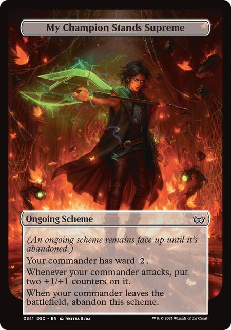 My Champion Stands Supreme (Full Art) - Archenemy: Duskmourn Magic: The Gathering trading card