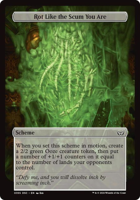 Rot Like the Scum You Are (Full Art) - Archenemy: Duskmourn Magic: The Gathering trading card