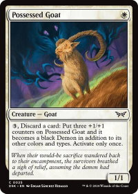 Possessed Goat - Duskmourn: House of Horror (DSK) #25 - Common Magic: The Gathering Trading Card