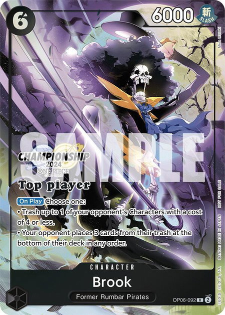 Brook (Championship 2024 Top Player Pack) - One Piece Promotion Cards One Piece trading card