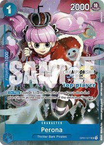 Perona (Championship 2024 Top Player Pack) - One Piece Promotion Cards (OP-PR) #OP01-077 - Uncommon One Piece Trading Card