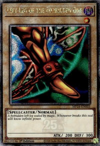 Left Leg of the Forbidden One (Quarter Century Secret Rare) - 25th Anniversary Tin: Dueling Mirrors  #MP24-EN003 - Quarter Century Secret Rare YuGiOh Trading Card