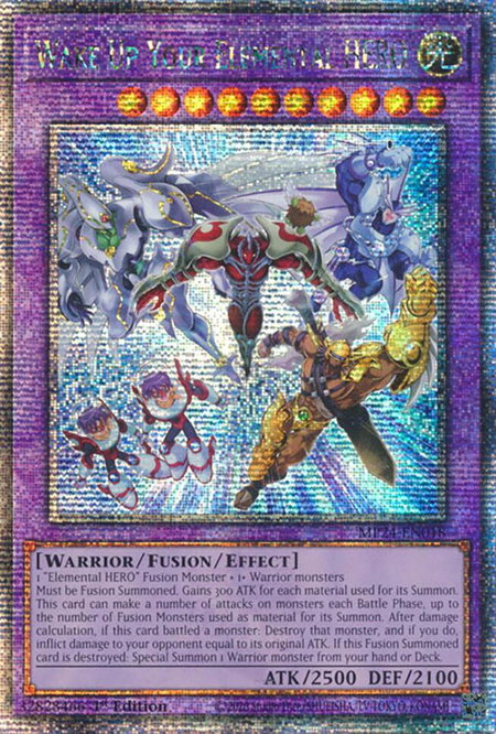 Wake Up Your Elemental HERO (Quarter Century Secret Rare) - 25th Anniversary Tin: Dueling Mirrors YuGiOh trading card