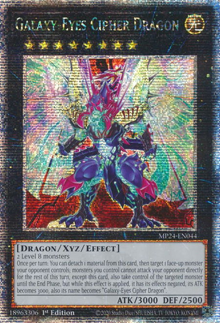 Galaxy-Eyes Cipher Dragon (Quarter Century Secret Rare) - 25th Anniversary Tin: Dueling Mirrors YuGiOh trading card