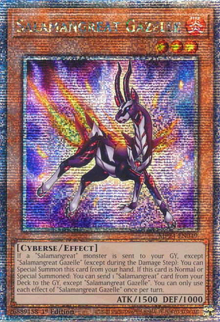 Salamangreat Gazelle (Quarter Century Secret Rare) - 25th Anniversary Tin: Dueling Mirrors YuGiOh trading card
