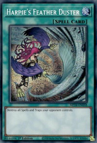Harpie's Feather Duster (Alternate Art) - 25th Anniversary Tin: Dueling Mirrors  #MP24-EN058 - Prismatic Secret Rare YuGiOh Trading Card