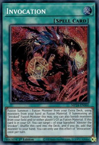Invocation (Alternate Art) - 25th Anniversary Tin: Dueling Mirrors  #MP24-EN060 - Prismatic Secret Rare YuGiOh Trading Card
