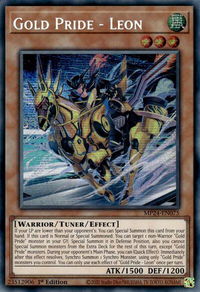 Gold Pride - Leon - 25th Anniversary Tin: Dueling Mirrors  #MP24-EN075 - Prismatic Secret Rare YuGiOh Trading Card