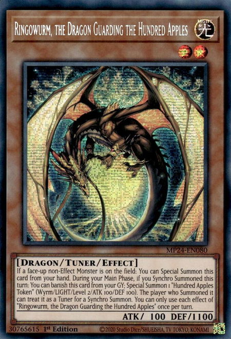 Ringowurm, the Dragon Guarding the Hundred Apples - 25th Anniversary Tin: Dueling Mirrors YuGiOh trading card