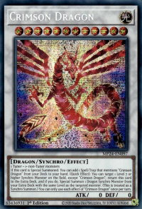 Crimson Dragon - 25th Anniversary Tin: Dueling Mirrors  #MP24-EN097 - Prismatic Secret Rare YuGiOh Trading Card