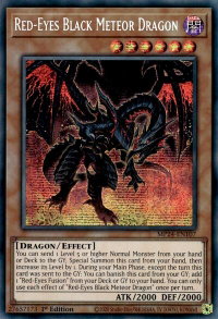 Red-Eyes Black Meteor Dragon - 25th Anniversary Tin: Dueling Mirrors  #MP24-EN107 - Prismatic Secret Rare YuGiOh Trading Card